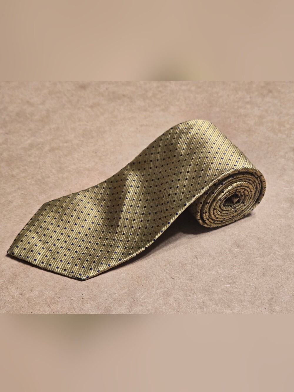 Brooks Brothers Basics Golden Silk Dotted Tie - Made In USA